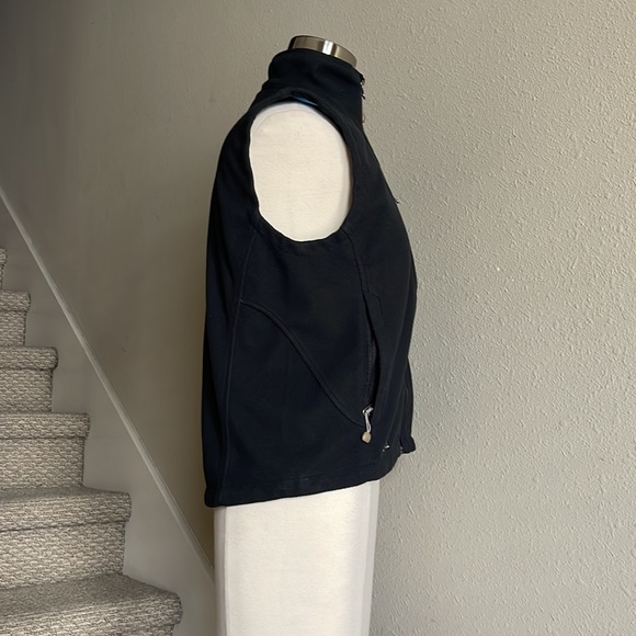 The North Face Sz S Windwall  Full Zip Black Fleece Vest - Picture 3 of 12